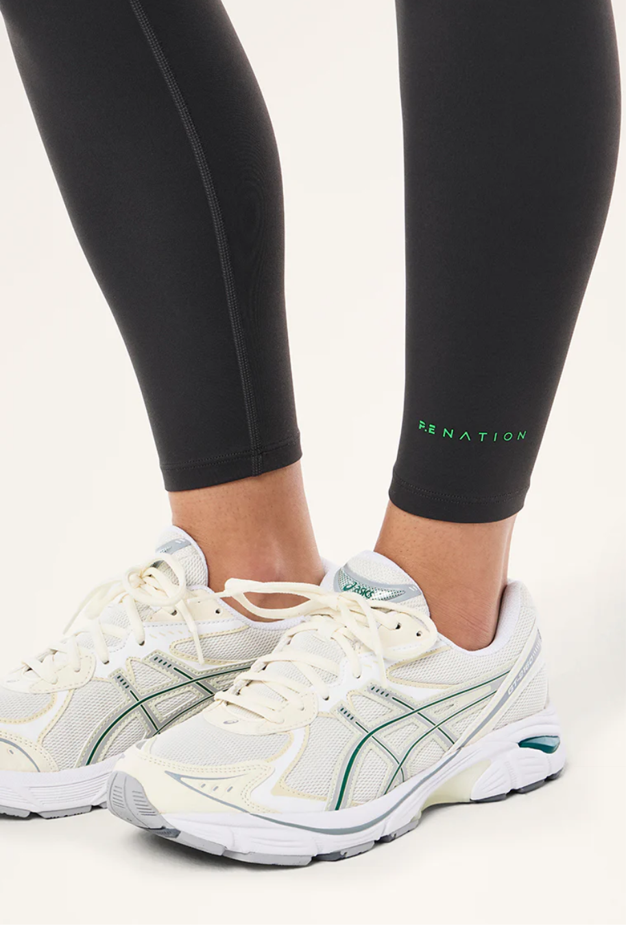 P.E. NATION VITA FULL LENGTH LEGGING IN CAVIAR & KELLY GREEN