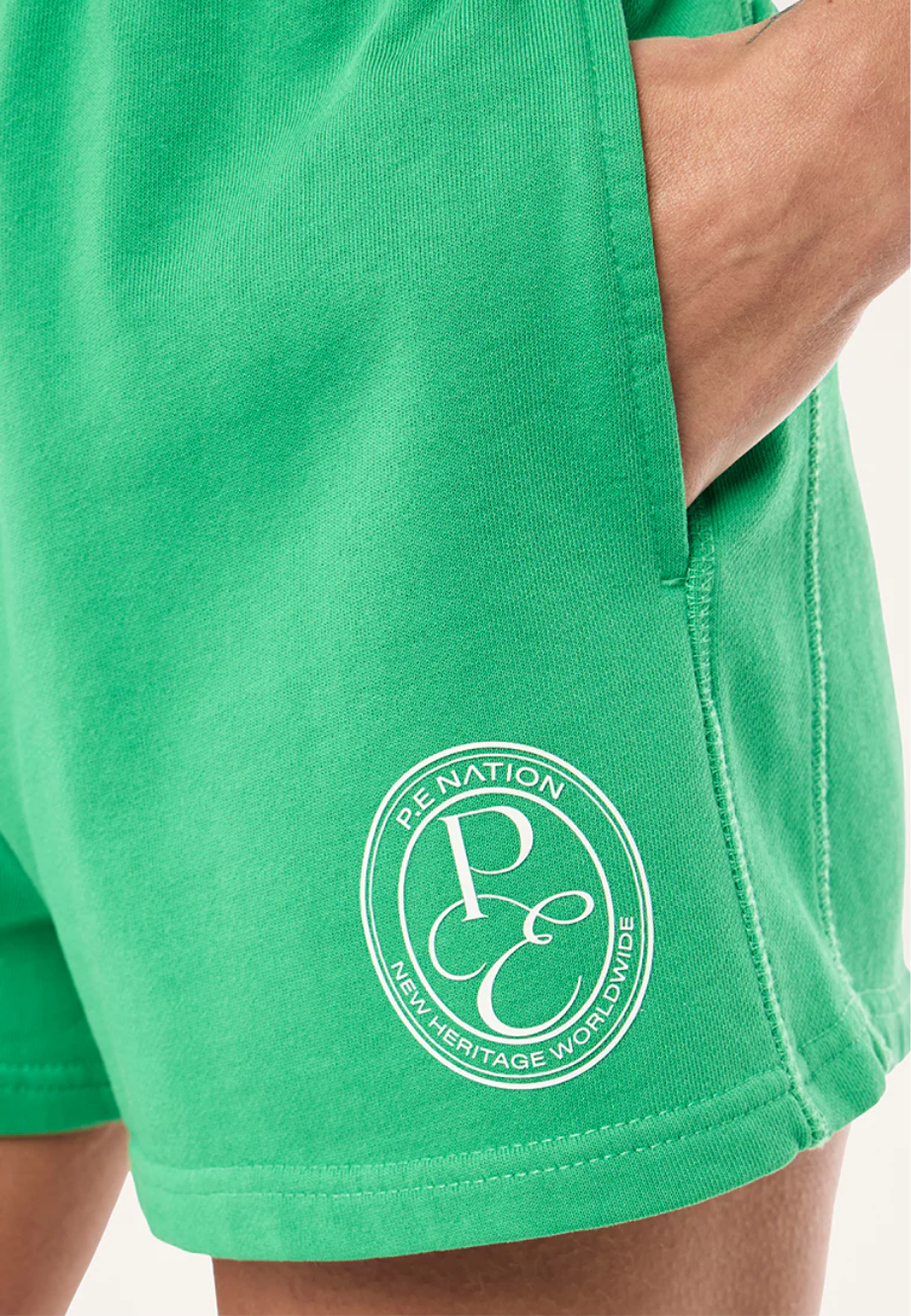 P.E. NATION EXPOSITION SHORT IN WASHED KELLY GREEN