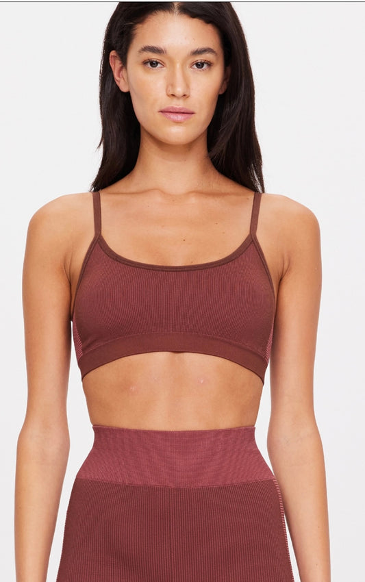 THE UPSIDE RIBBED SEAMLESS BALLET  BRA