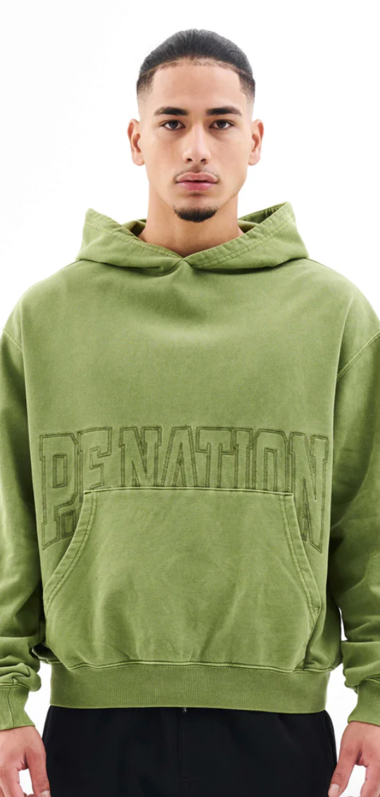 P.E. NATION DOWNTOWN HOODIE IN PESTO