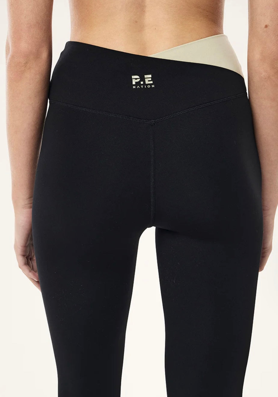 P.E. NATION WANDER FULL LENGTH LEGGING IN BLACK & BISCUIT