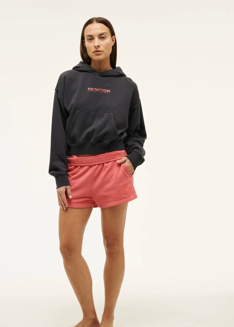 P.E. REVERIE SHORT IN POPPY RED