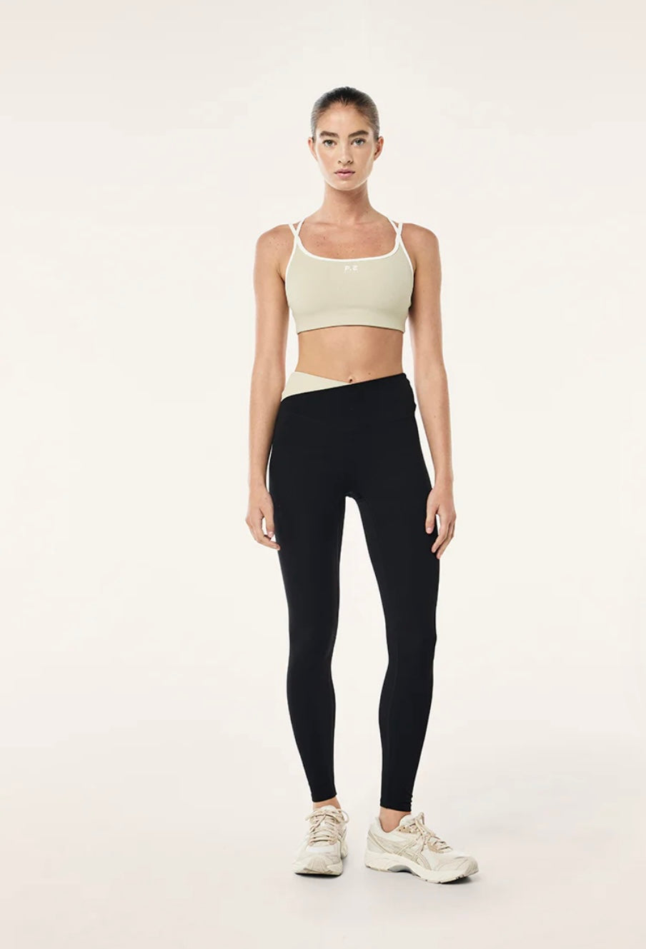 P.E. NATION WANDER FULL LENGTH LEGGING IN BLACK & BISCUIT