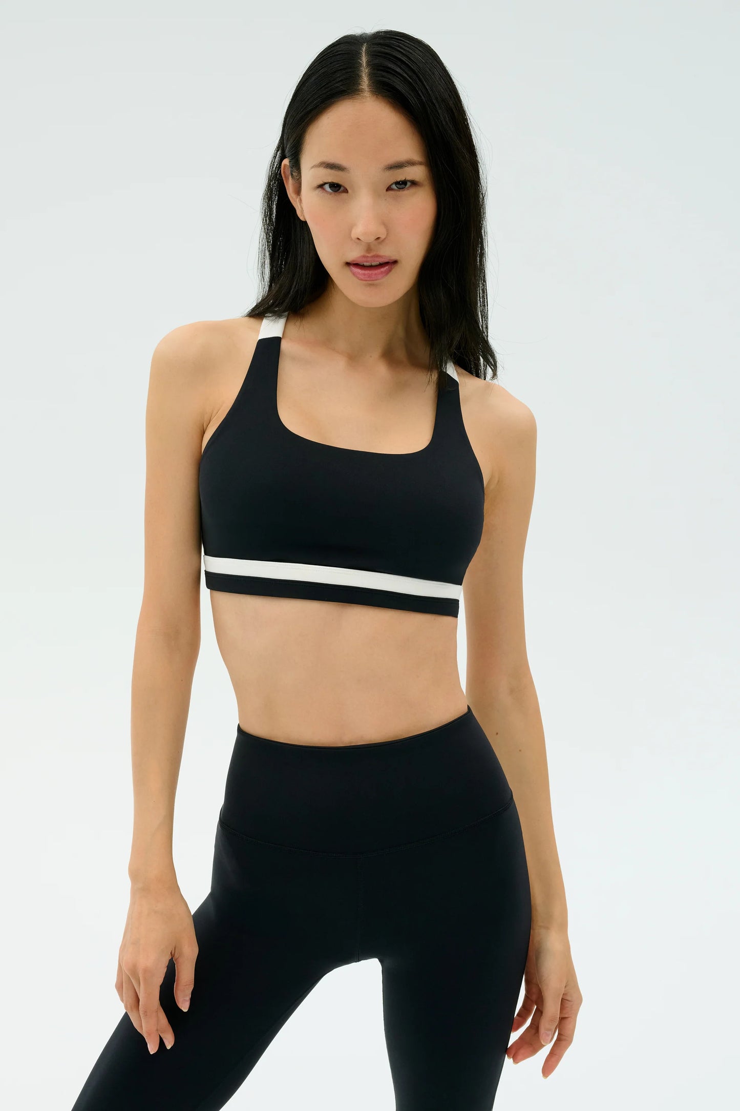 SPLITS59 MILES RIGOR BRA BLACK/WHITE