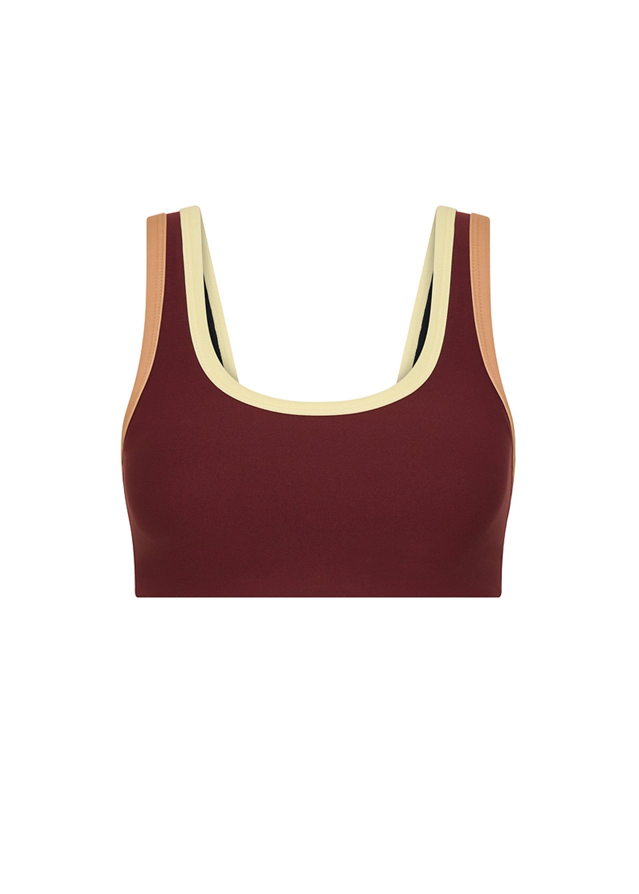 THE UPSIDE TRAIL HARLEY SCOOP BRA IN BORDEAUX