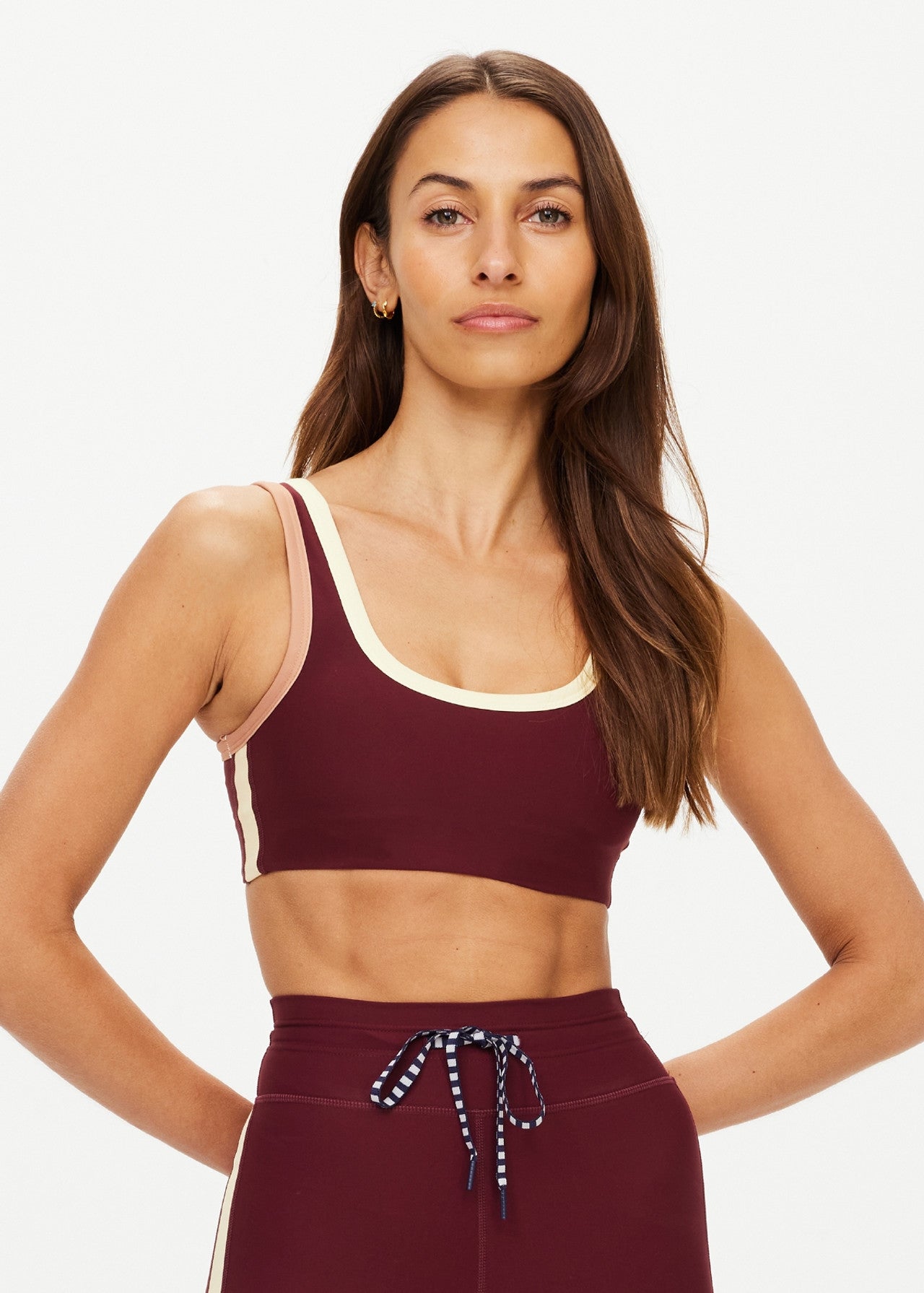 THE UPSIDE TRAIL HARLEY SCOOP BRA IN BORDEAUX