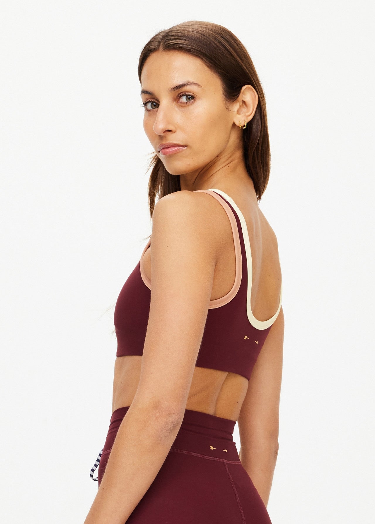 THE UPSIDE TRAIL HARLEY SCOOP BRA IN BORDEAUX