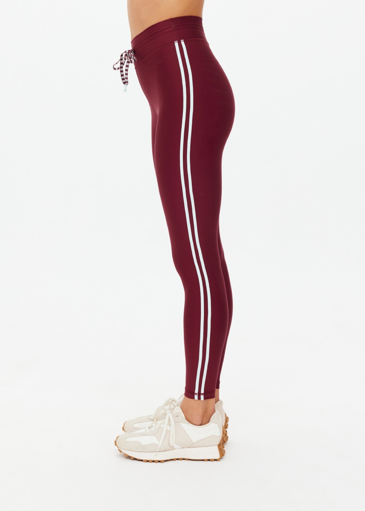 THE UPSIDE OXFORD 25IN MIDI PANT IN MERLOT