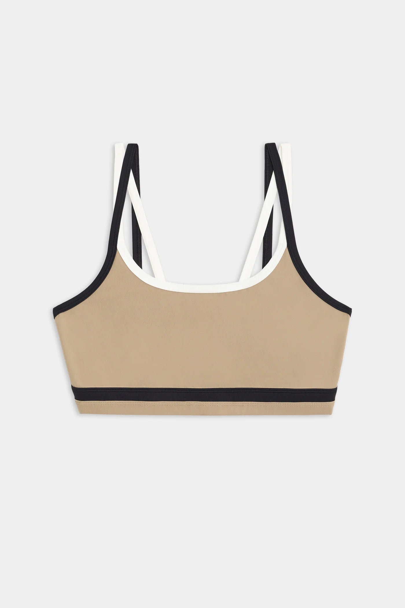 SPLITS59 EVA RIGOR DOUBLE STRAP BRA LATTE/BLACK
