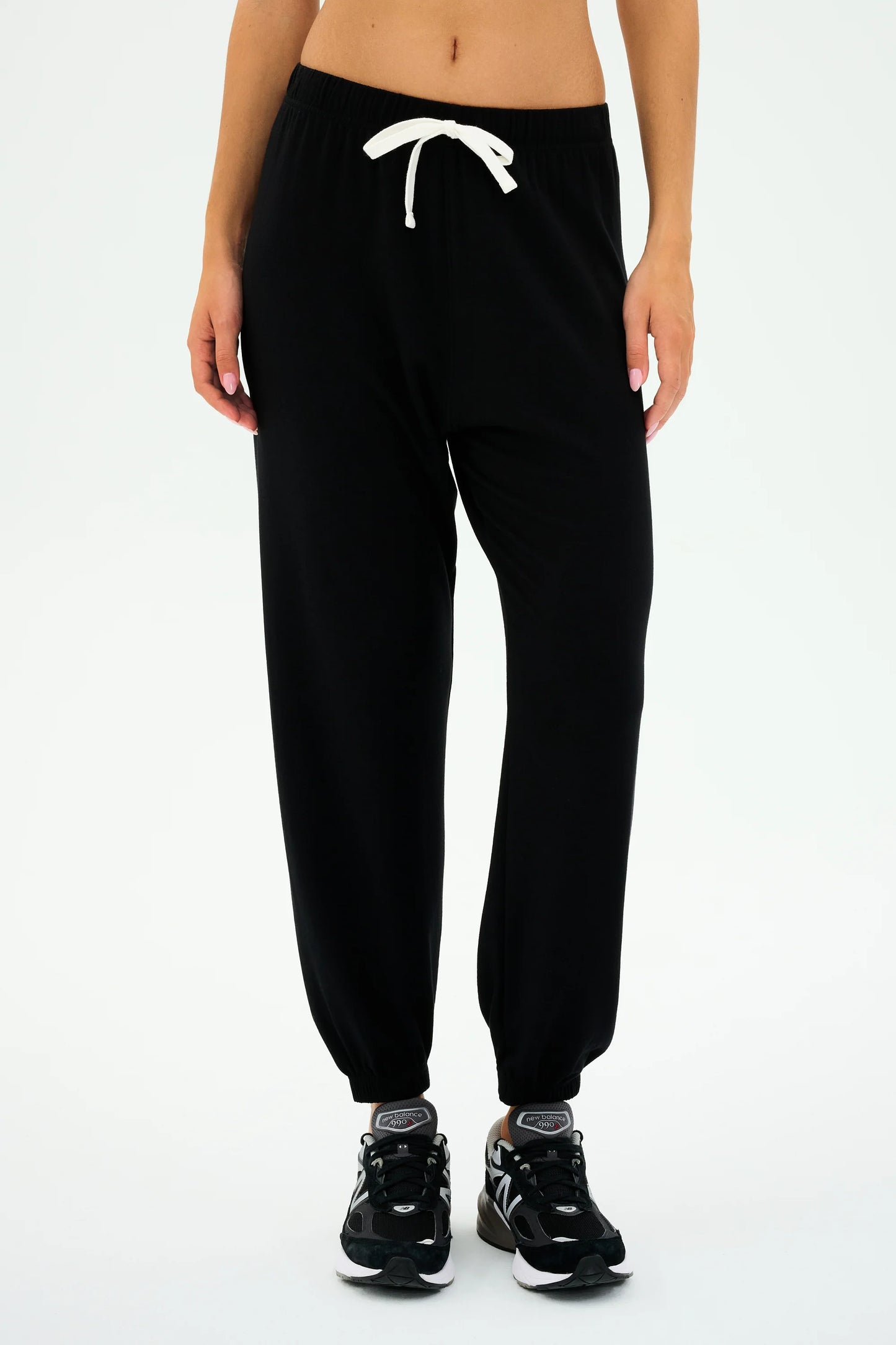 SPLITS59 ANDIE OVERSIZED FLEECE SWEATPANT IN BLACK