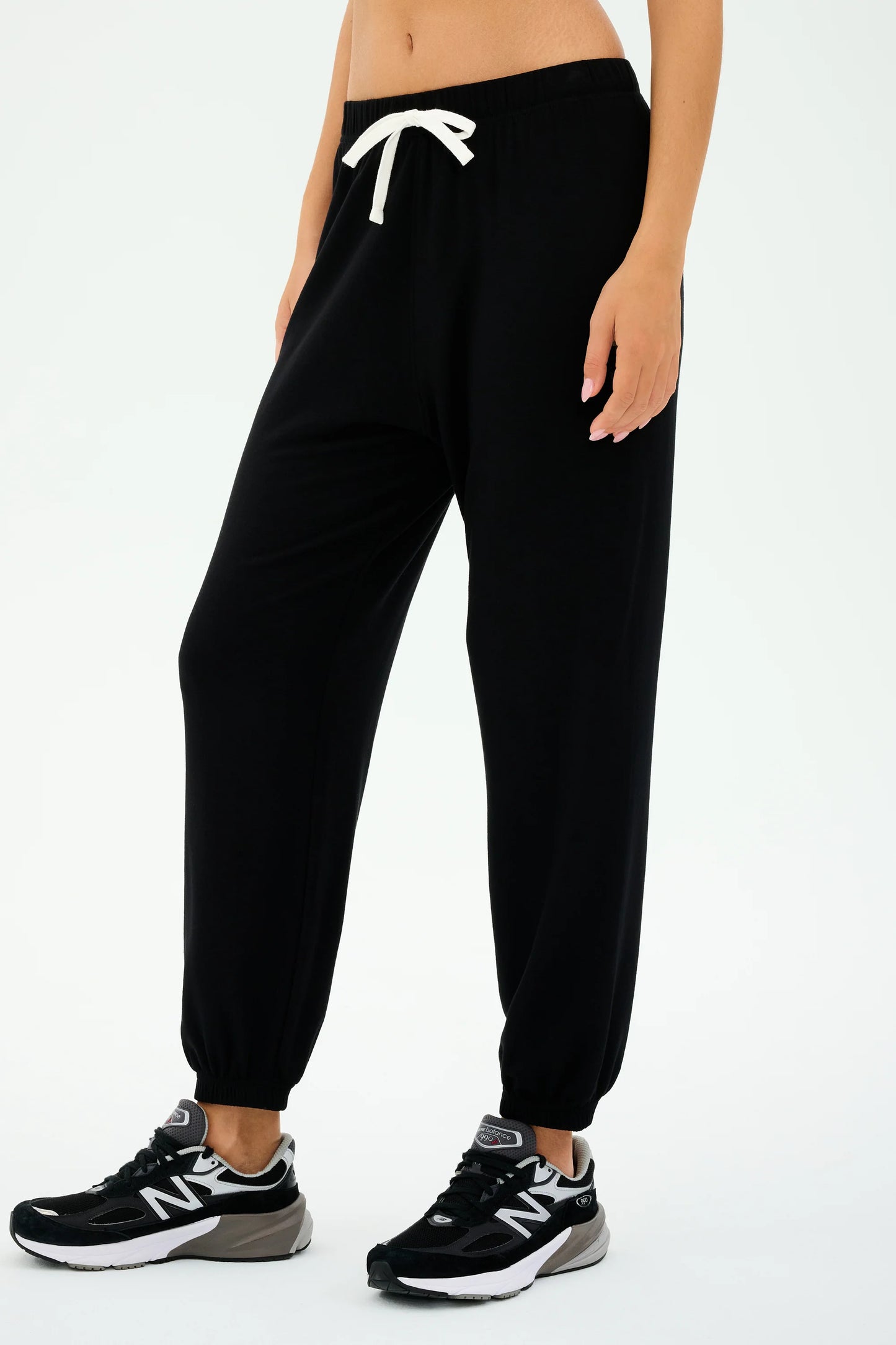 SPLITS59 ANDIE OVERSIZED FLEECE SWEATPANT IN BLACK