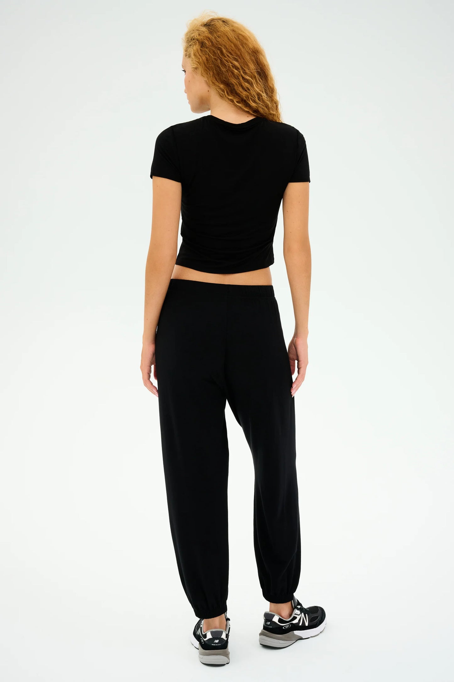 SPLITS59 ANDIE OVERSIZED FLEECE SWEATPANT IN BLACK