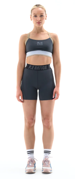 P.E. Nation Backcheck Bike Short in Dark Shadow