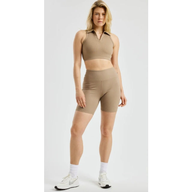 YEAR OF OURS RIBBED HIGH HIGH BIKER SHORT IN CARIBOU