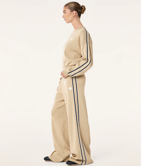 P.E. NATION RETREAT KNIT JUMPER IN OXFORD TAN