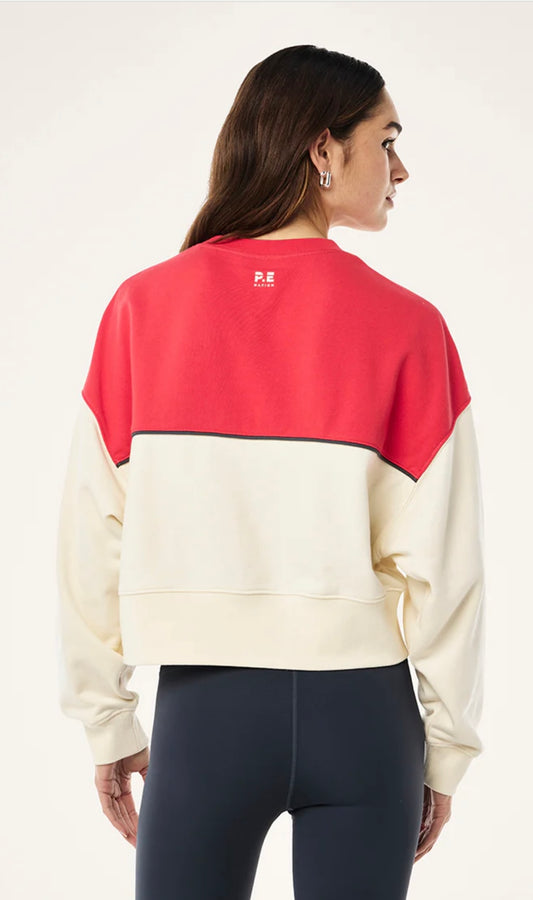 P.E. NATION SHIFT SWEAT IN WHISPER WHITE