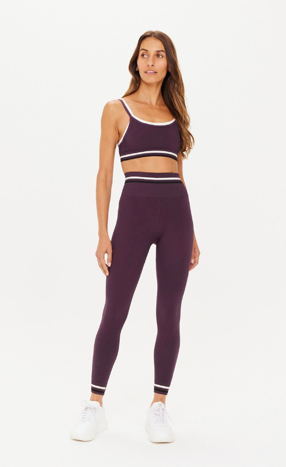 THE UPSIDE FORM SEAMLESS 25 IN MIDI IN PLUM