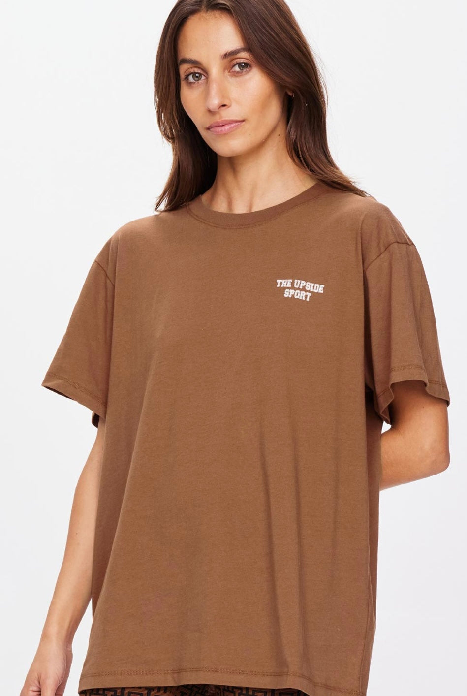 THE UPSIDE SAMMI TEE IN TOBACCO