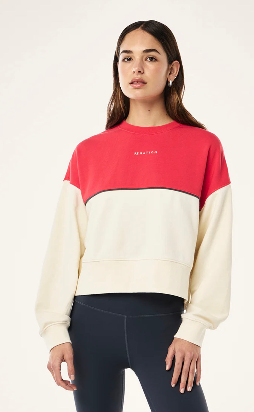 P.E. NATION SHIFT SWEAT IN WHISPER WHITE