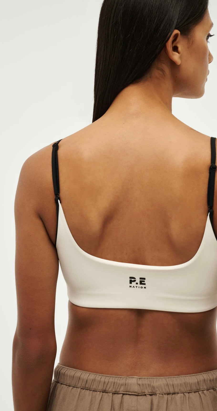 P.E. NATION PREVIEW SPORTS BRA IN WHISPER WHITE