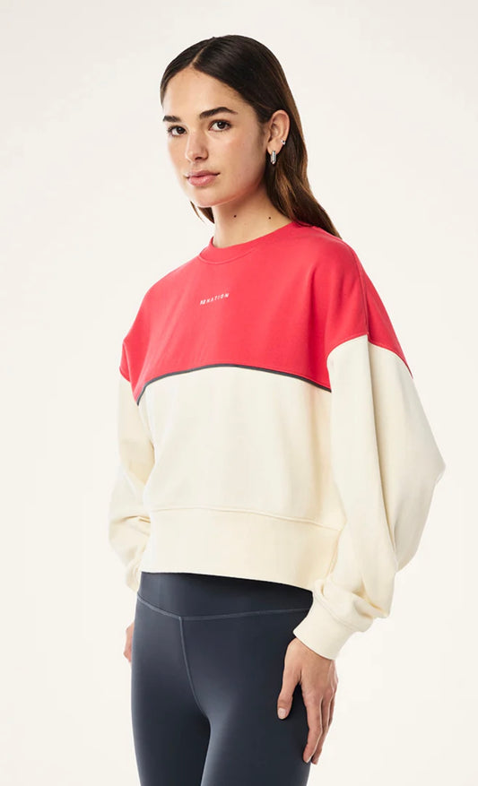 P.E. NATION SHIFT SWEAT IN WHISPER WHITE