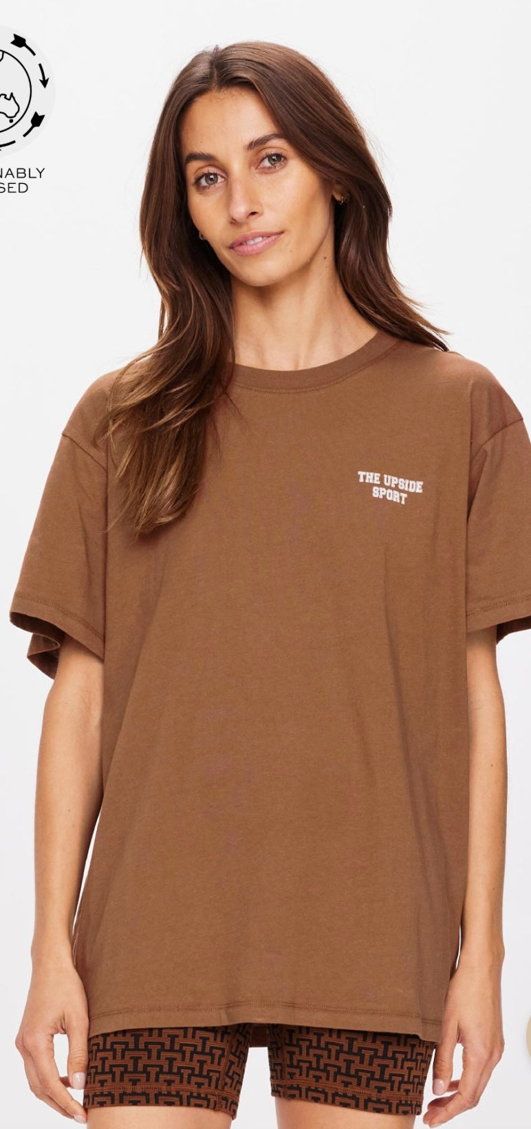 THE UPSIDE SAMMI TEE IN TOBACCO