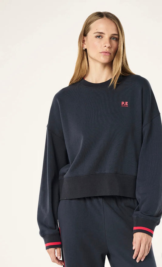 P.E. NATION VITA SWEAT IN MARINE BLUE