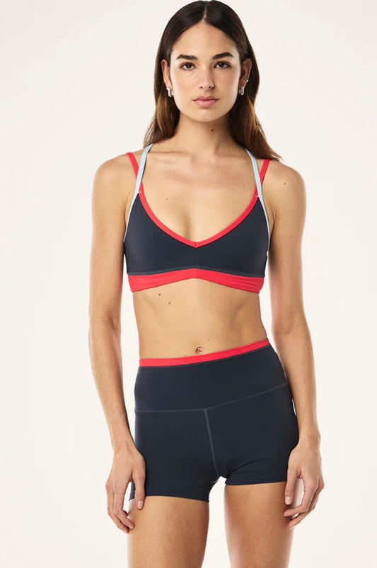 P.E. NATION PARAMOUNT SPORTS BRA IN MARINE BLUE