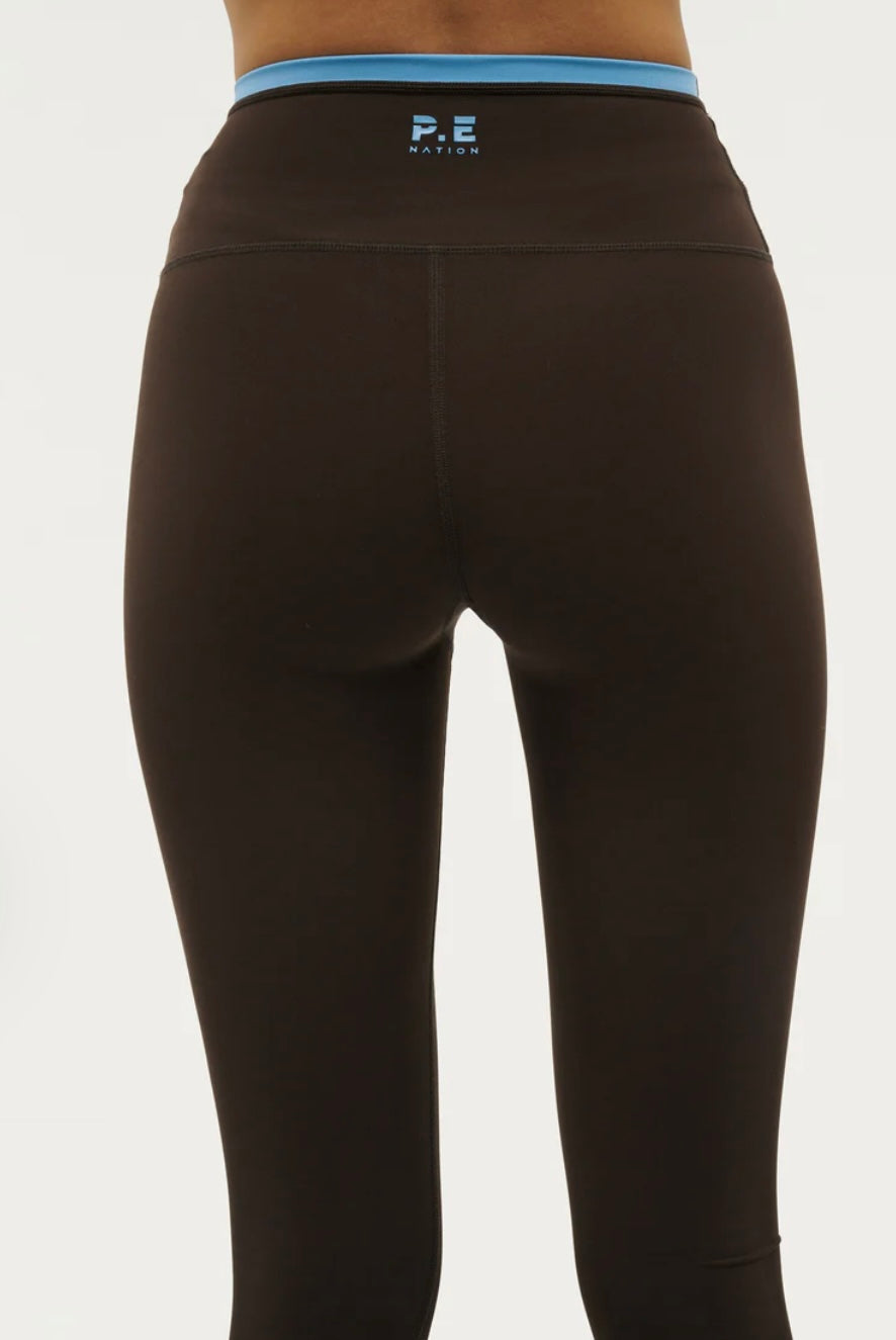 P.E. NATION VITA FULL LENGTH LEGGING IN COFFEE