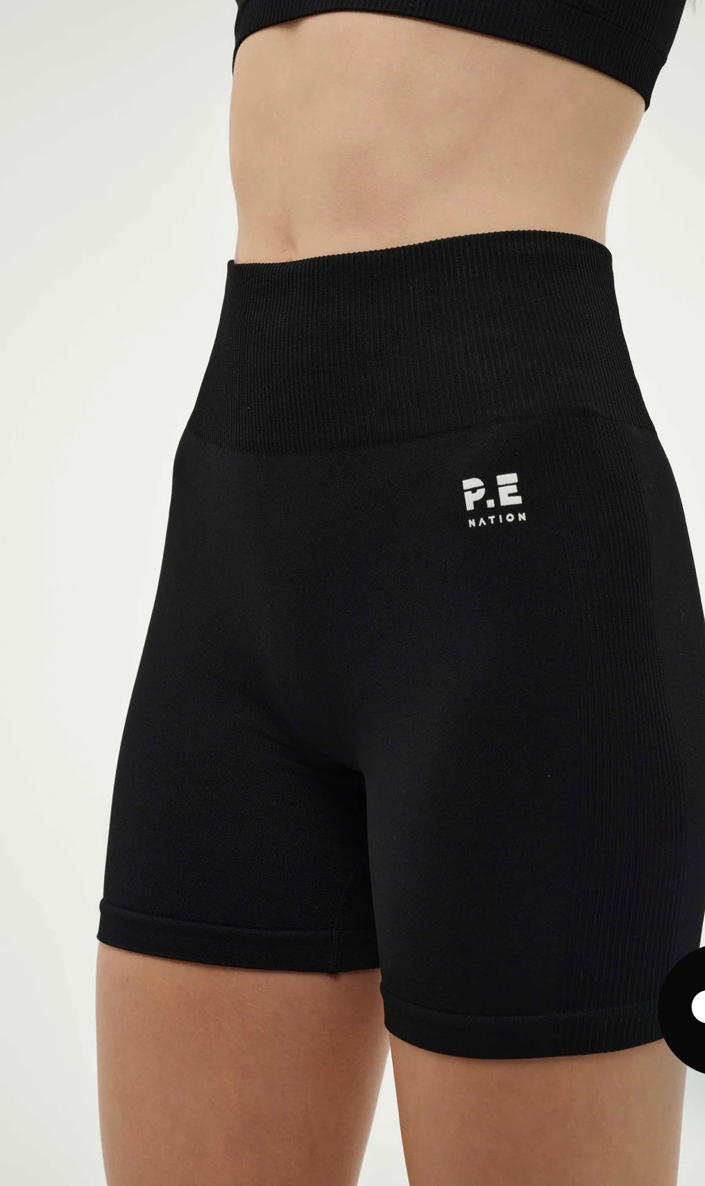 P.E. NATION RESTORE SEAMLESS 5" BIKE SHORT IN BLACK