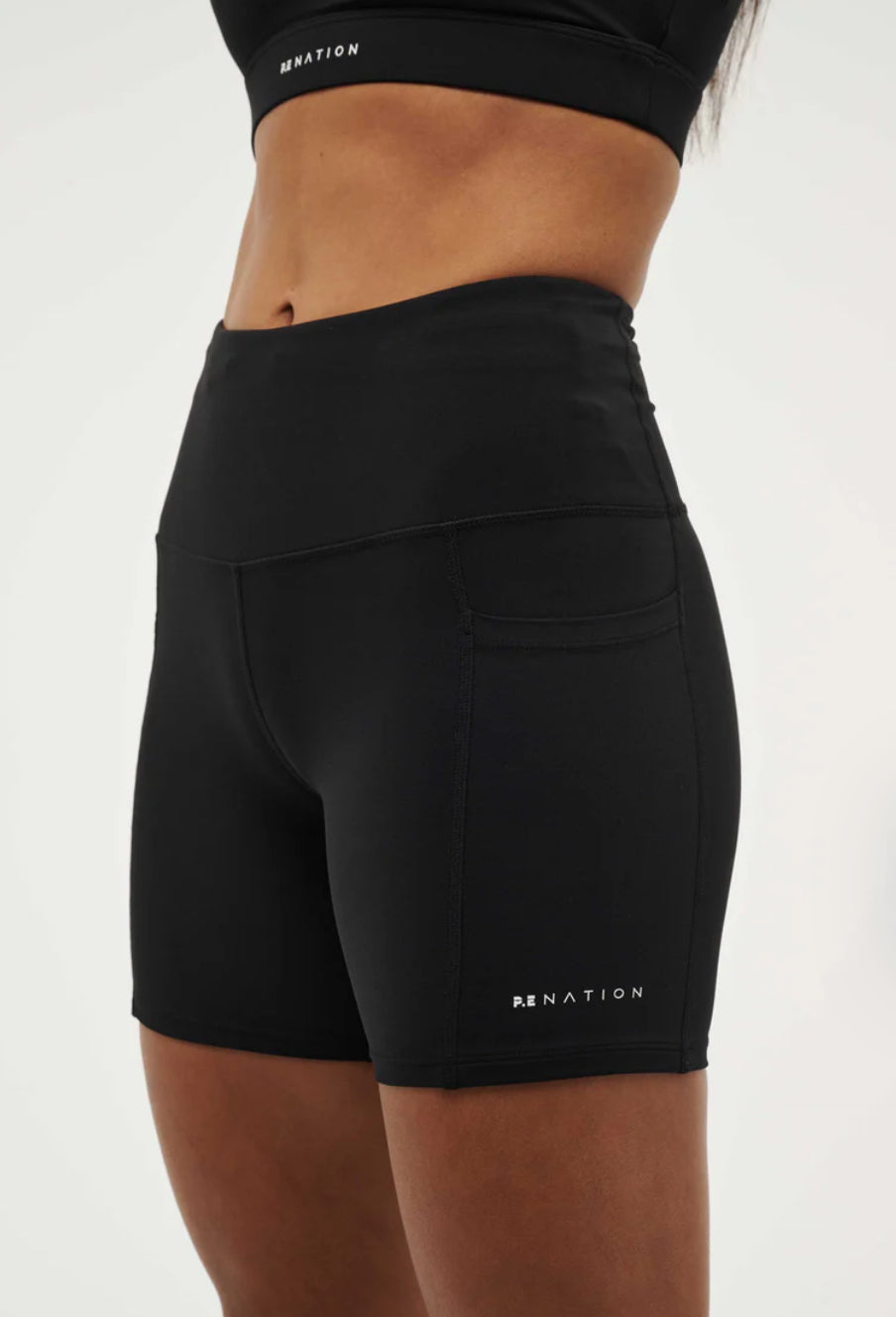 P.E. NATION RECALIBRATE 5" BIKE SHORT IN BLACK