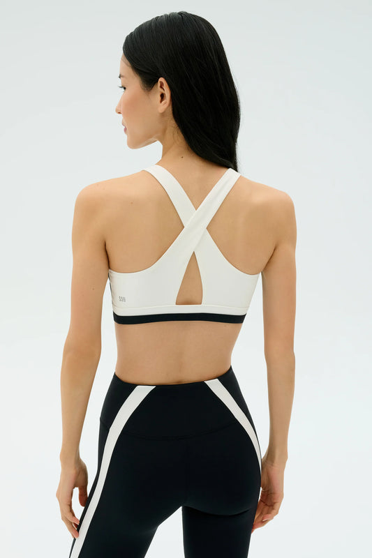 SPLITS59 MILES RIGOR BRA BLACK/WHITE