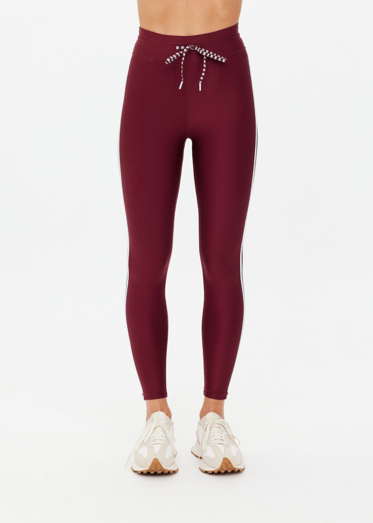 THE UPSIDE OXFORD 25IN MIDI PANT IN MERLOT