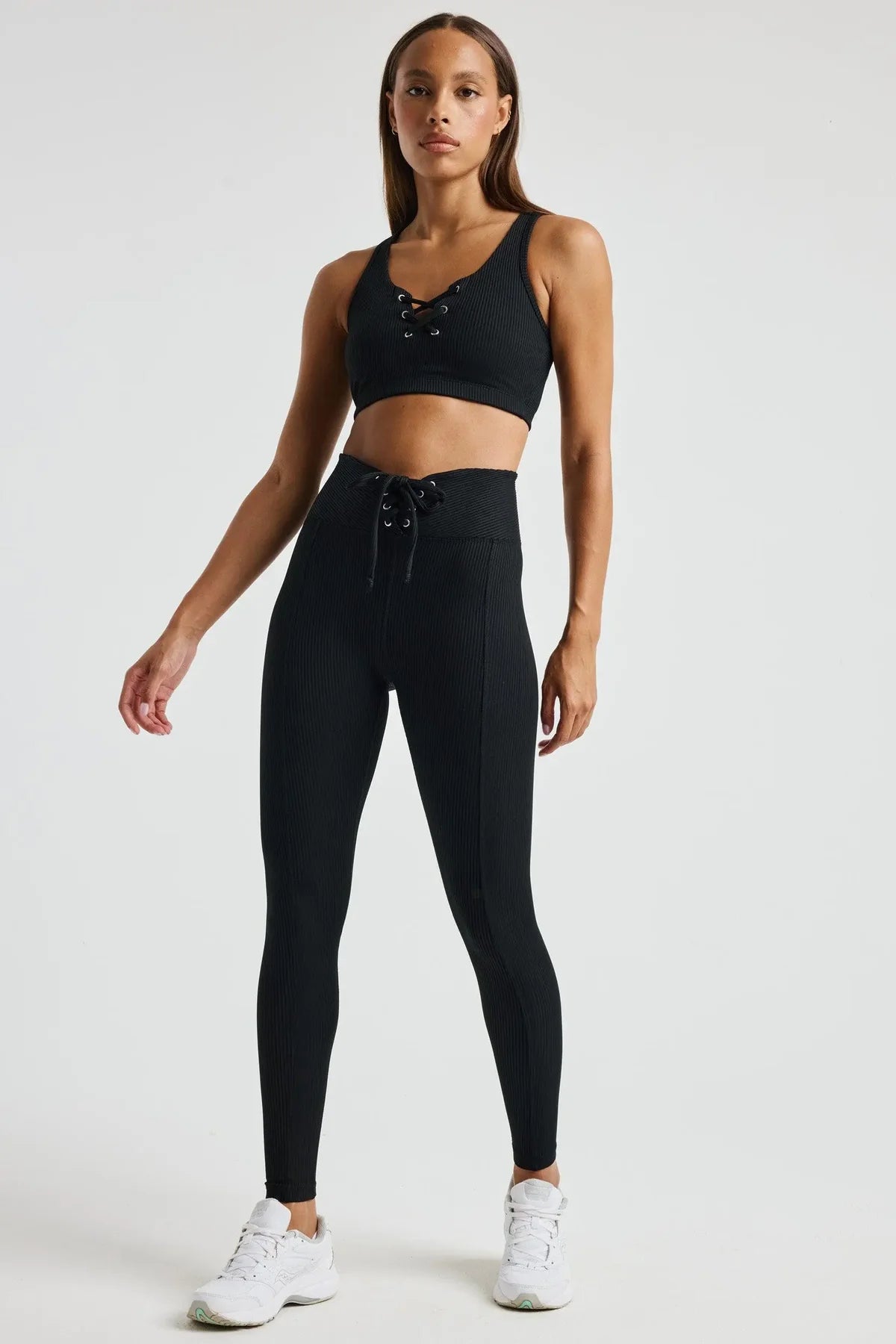YEAR OF OURS RIBBED FOOTBALL LEGGING IN BLACK
