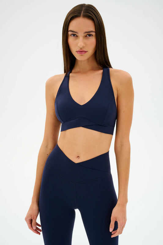 SPLITS59 MIA RIGOR BRA IN INDIGO