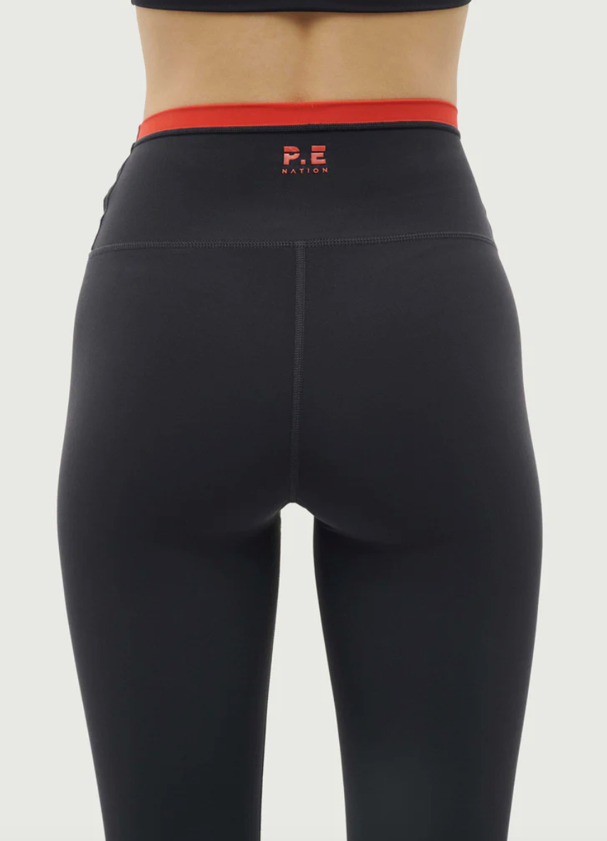 P.E. NATION VITA FULL LENGTH LEGGING IN MARINE BLUE / POPPY RED