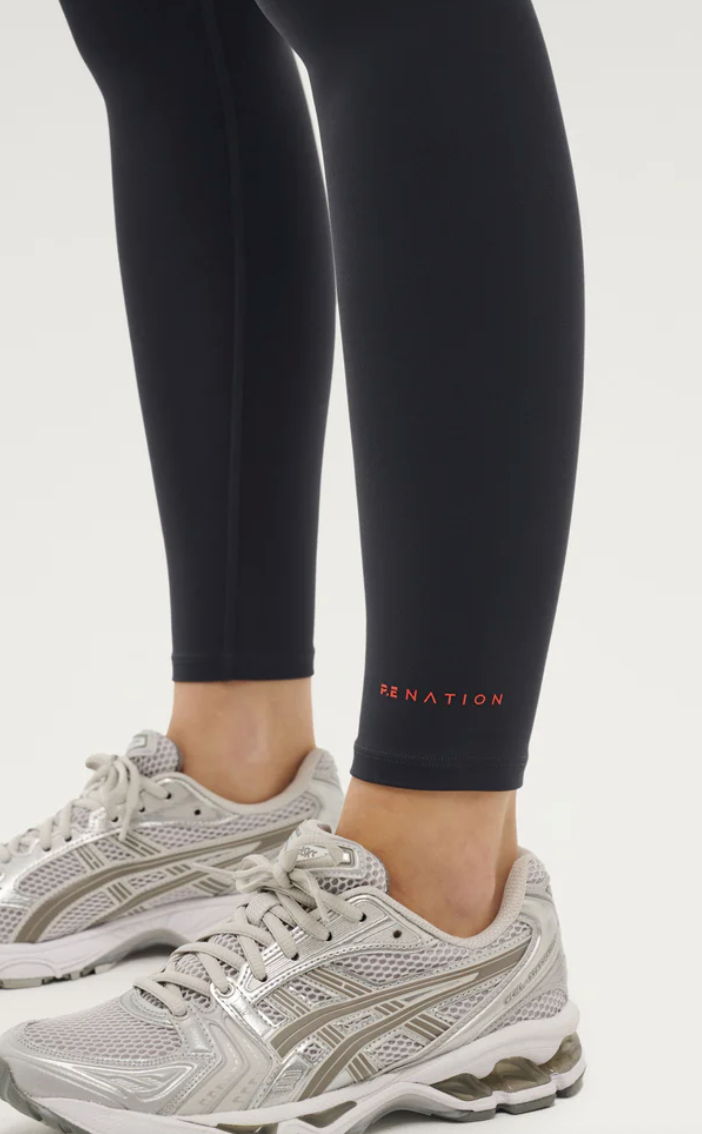 P.E. NATION VITA FULL LENGTH LEGGING IN MARINE BLUE / POPPY RED