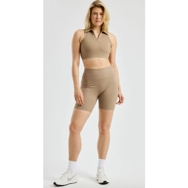 YEAR OF OURS RIBBED HIGH HIGH BIKER SHORT IN CARIBOU